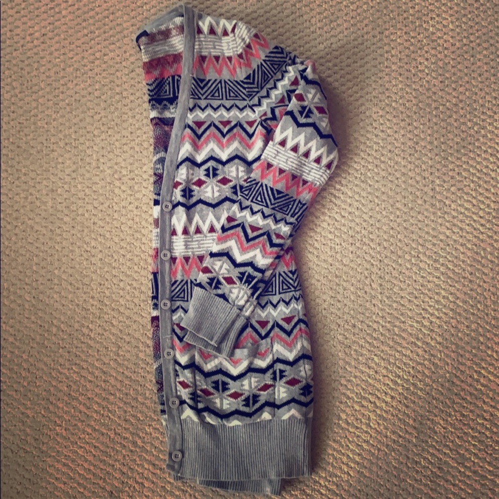 Aztec long cardigan